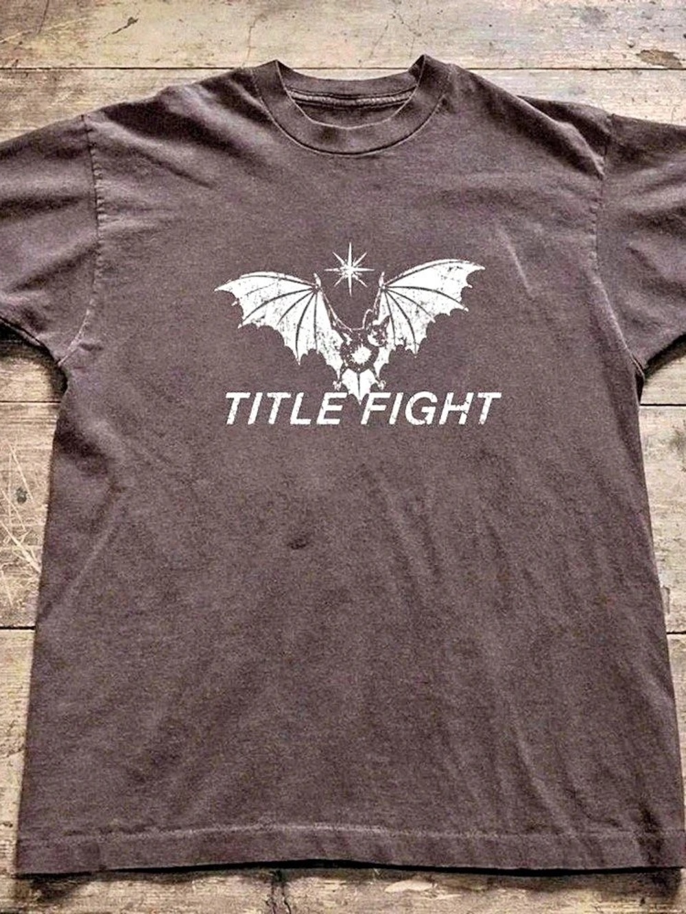 Title Fight Bat Graphic T-Shirt Tee in Brown